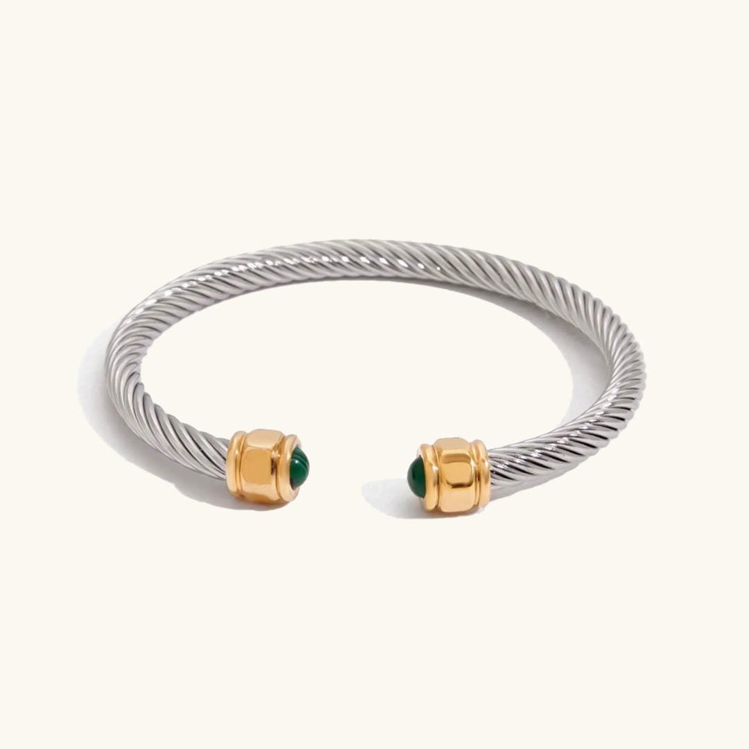 Pulsera de oro con gema