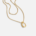 Collar colgante Valerie de capas blancas