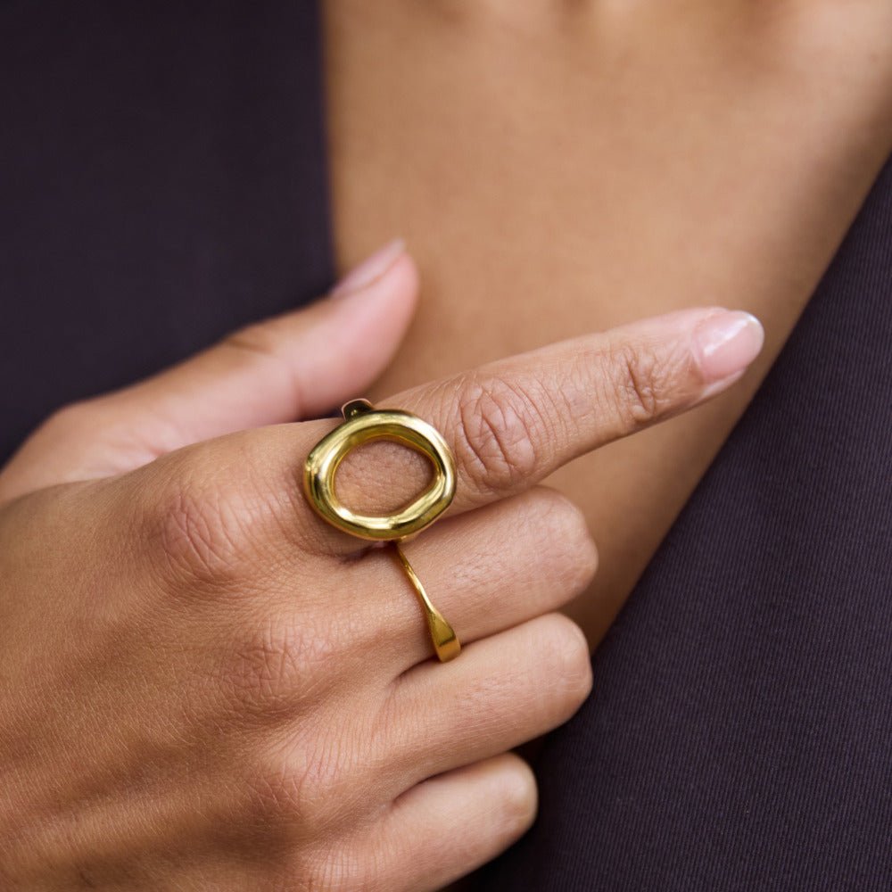 Anillo Vina de Oro Fundido