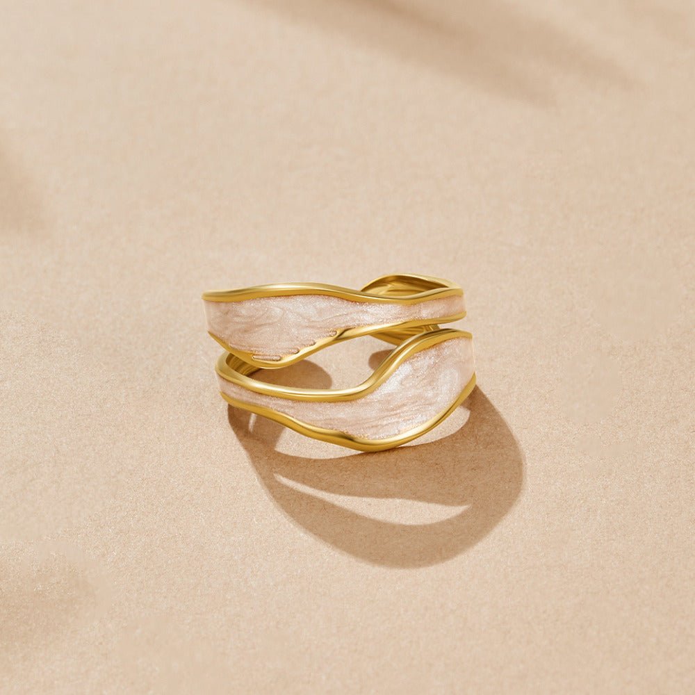 Anillo de Oro Sahara Ondulado