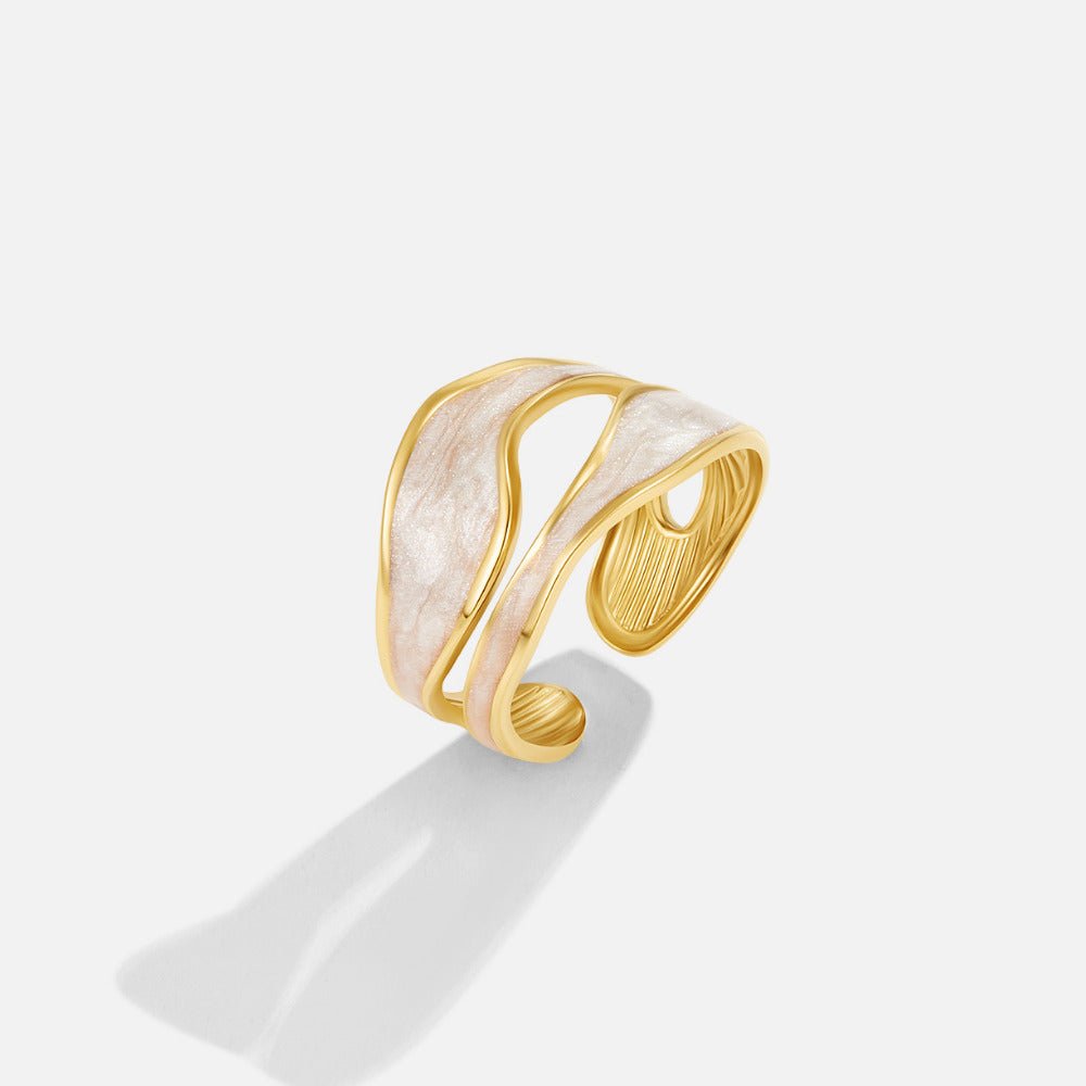 Anillo de Oro Sahara Ondulado
