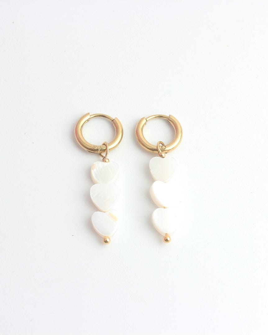 Pendientes de tres corazones