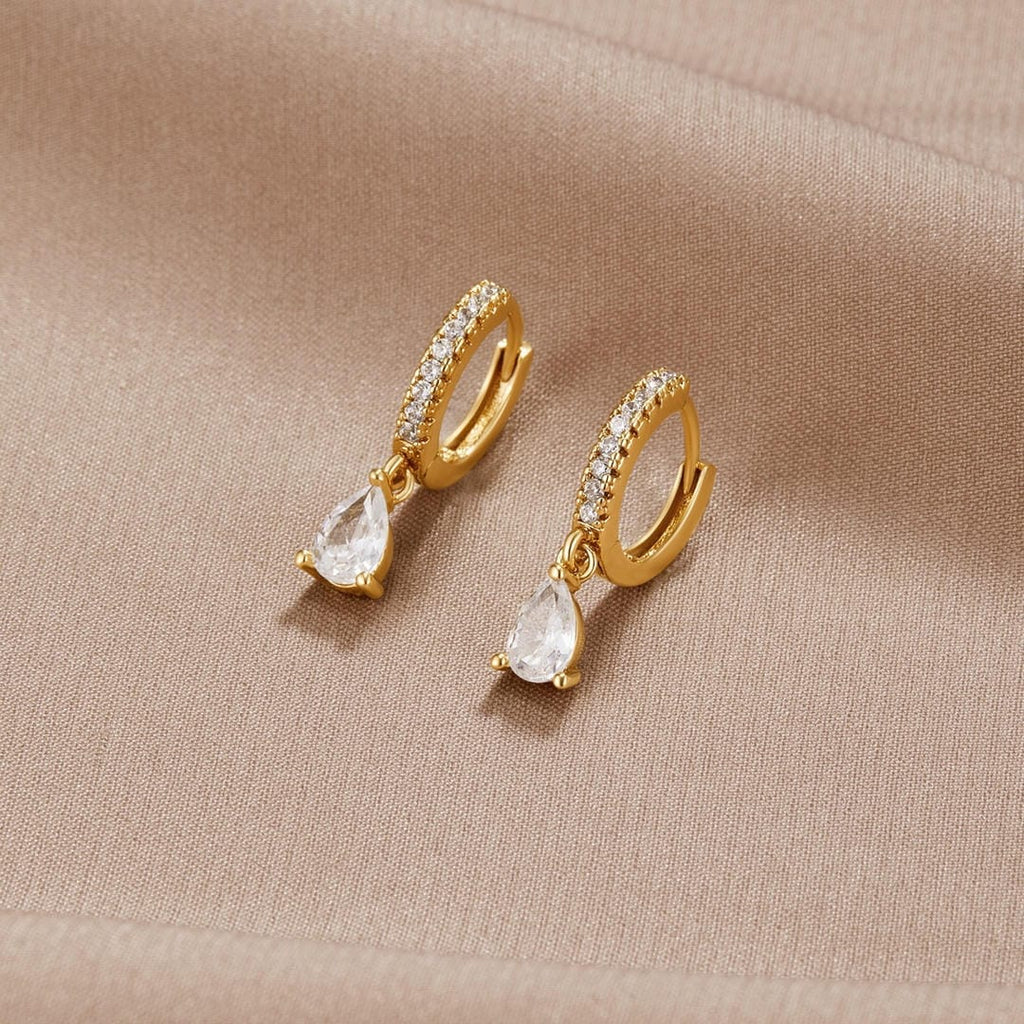 Aretes de Oro con Cristales