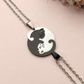 Elegante Collar de Acero Inoxidable con Colgante de Gato