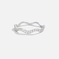 Anillo Zenya Ola de Cristal y Plata